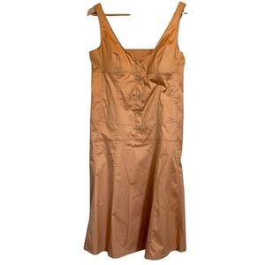 Jil Sander Minimalist Button Down Sleeveless Dress Size Small